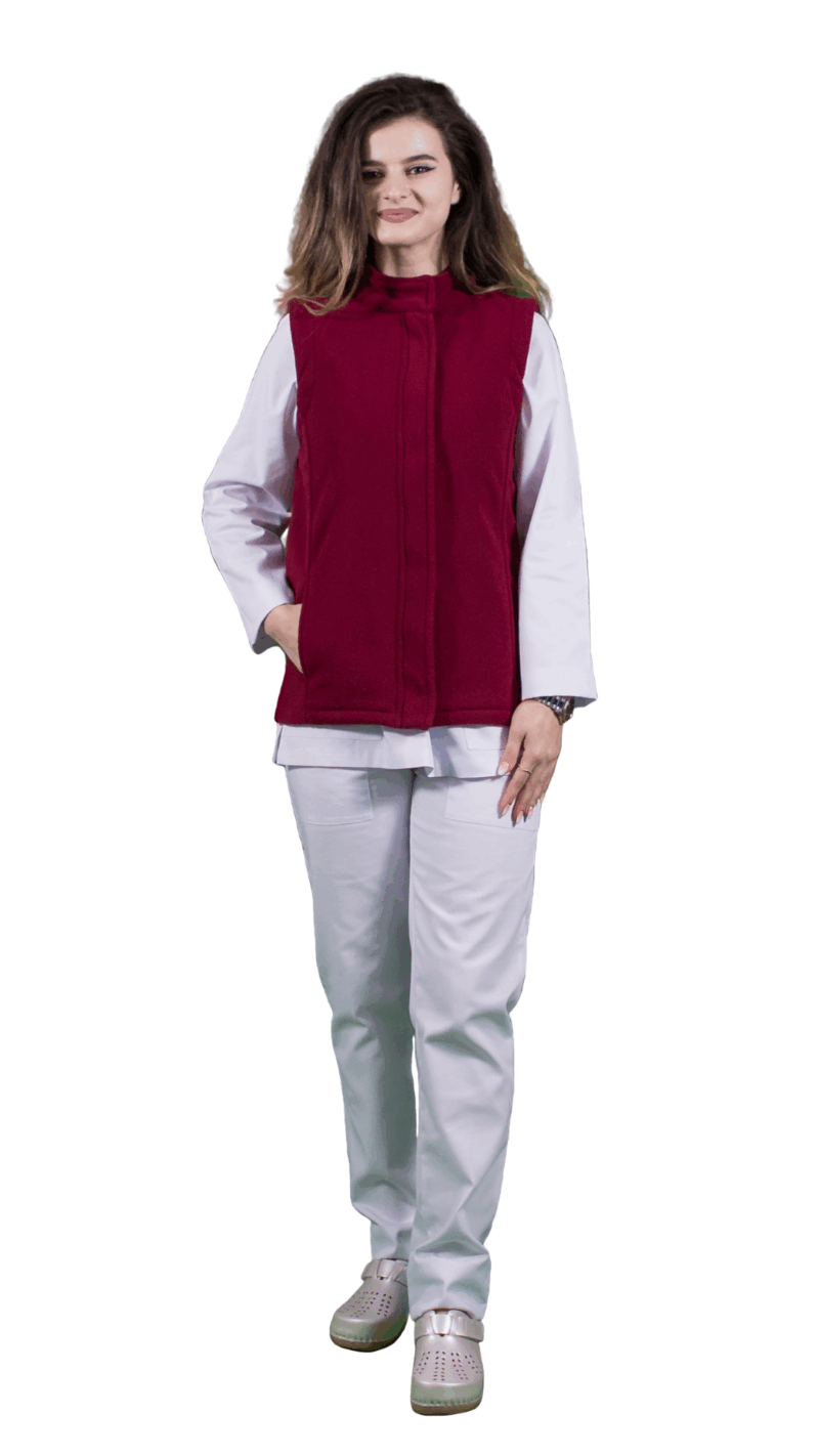 Vestă Polar cu capse și fermoar - imagine 2
