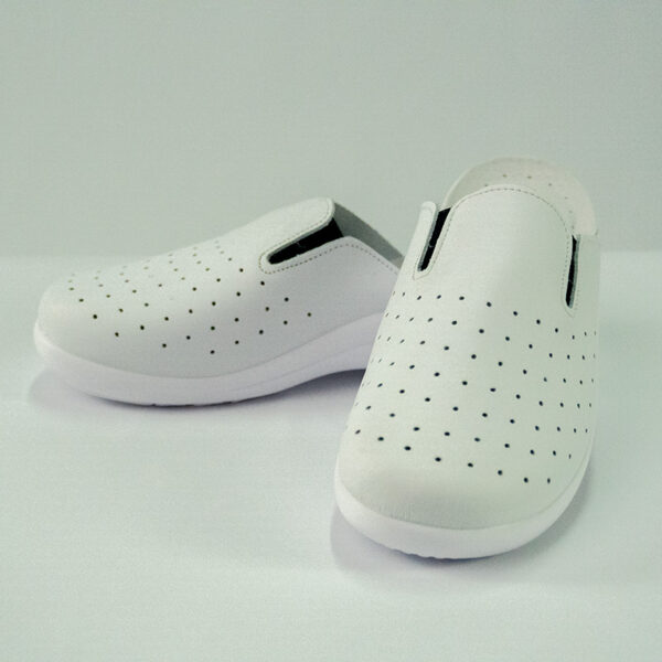 Sabot medical din piele cu insertie color