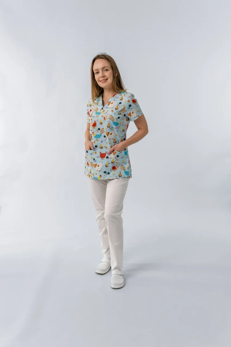 Bluză medicală Ana imprimeu - imagine 11