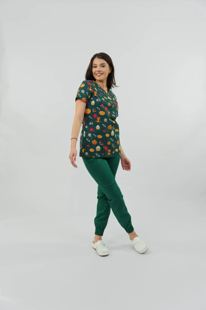 Bluză medicală Ana imprimeu
