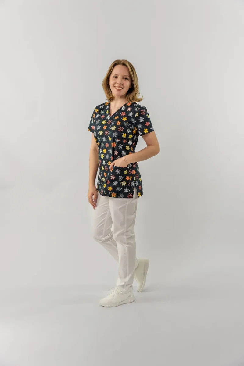 Bluză medicală Ana imprimeu - imagine 6